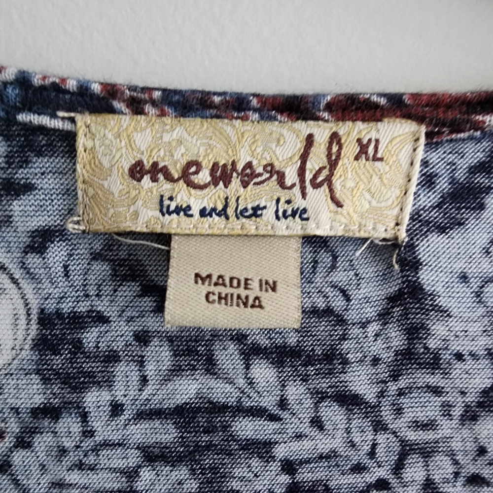 A Set Of 2 Size XL blouses. Mod X And One World - Picture 11 of 13